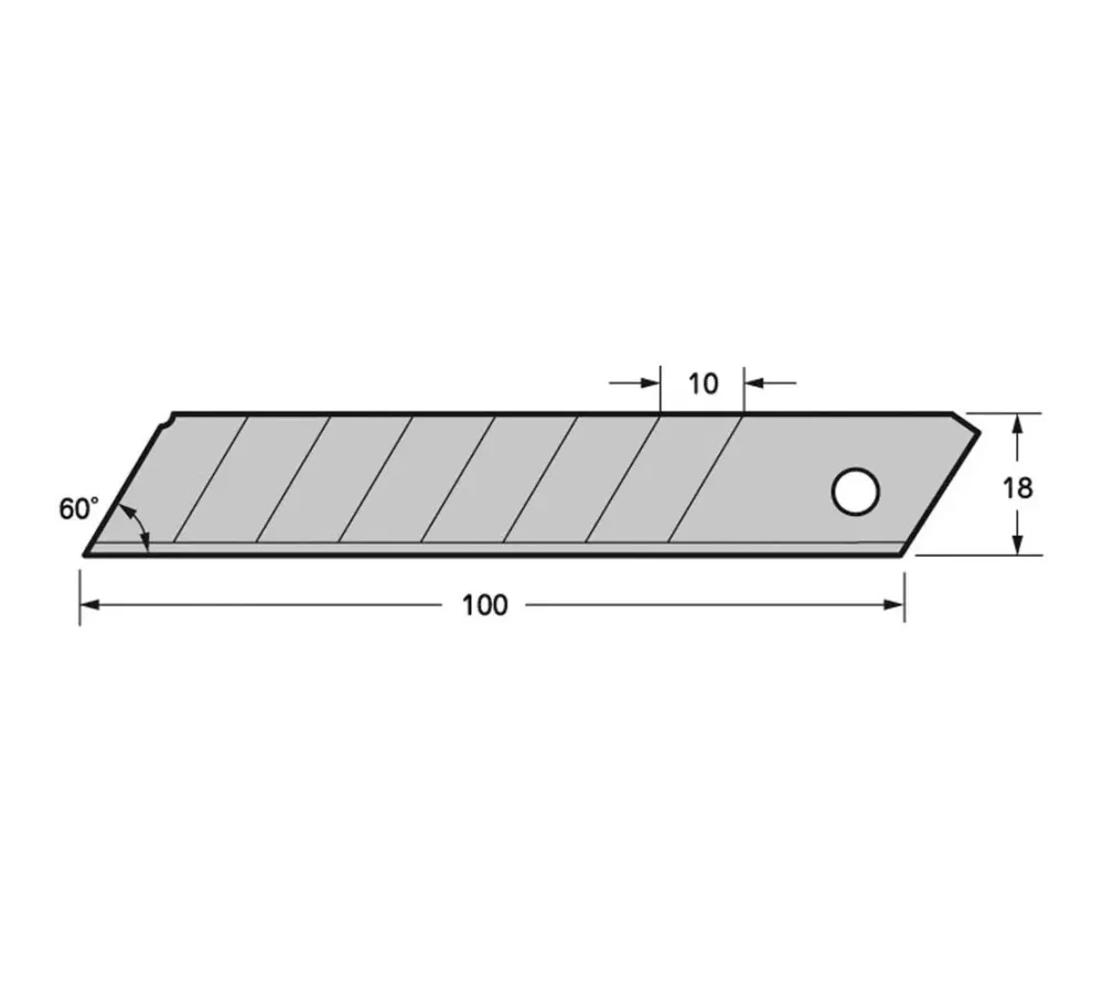 CAJA 10 UD. HOJA CUTTER 18MM