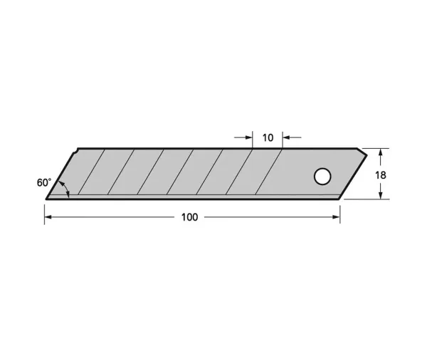 CAJA 10 UD. HOJA CUTTER 18MM