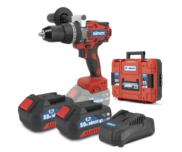 Taladro atornillador percutor a batería 80 Nm 5,0 Ah