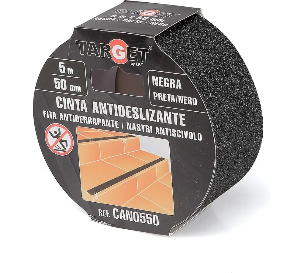 CINTA ADHESIVA ANTIDESLIZANTE NEGRA  15MX50 MM. CAN1550