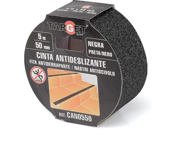 CINTA ADHESIVA ANTIDESLIZANTE NEGRA  15MX50 MM. CAN1550