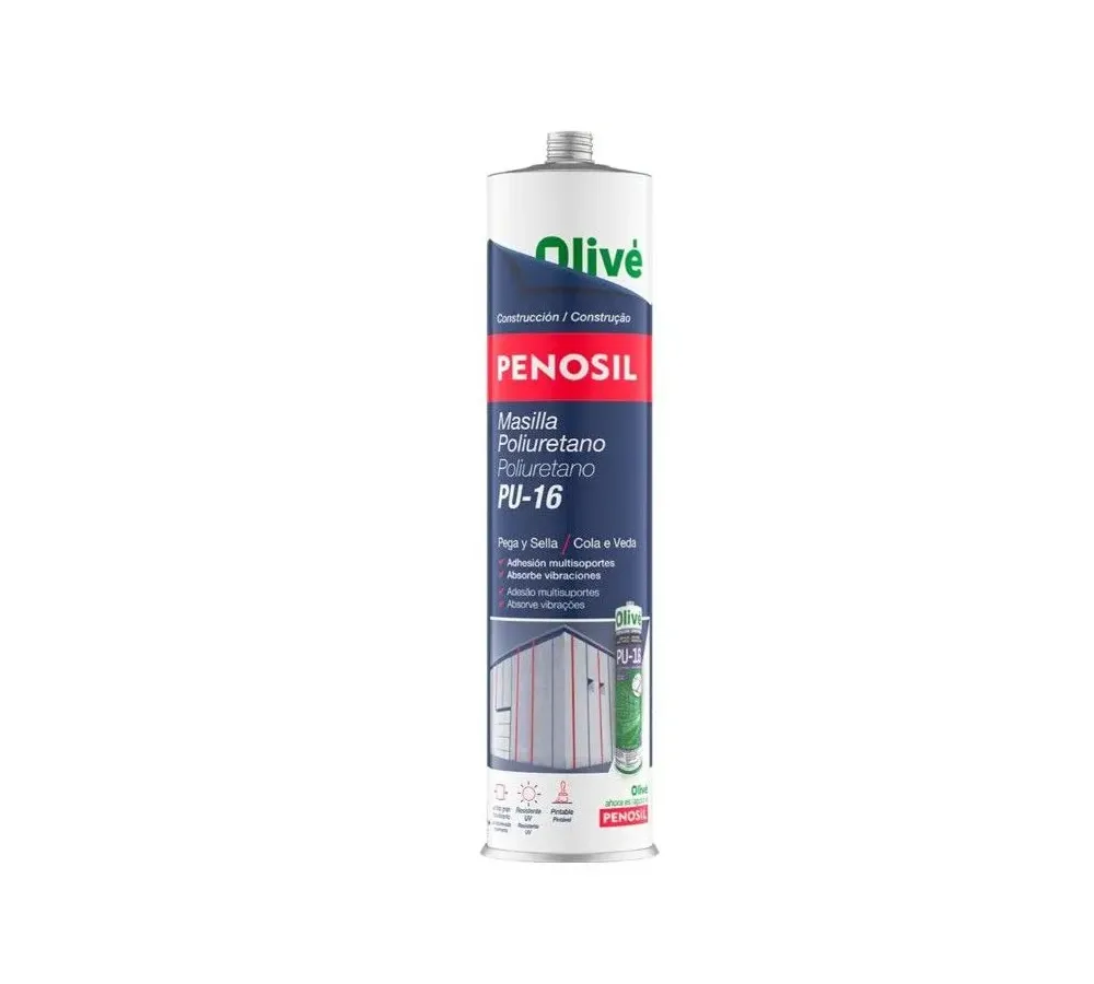 MASILLA POLIURETANO NEGRO PU16 PENOSIL 300 ML