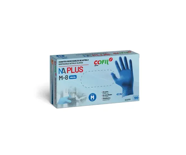 GUANTE NITRILO AZUL M