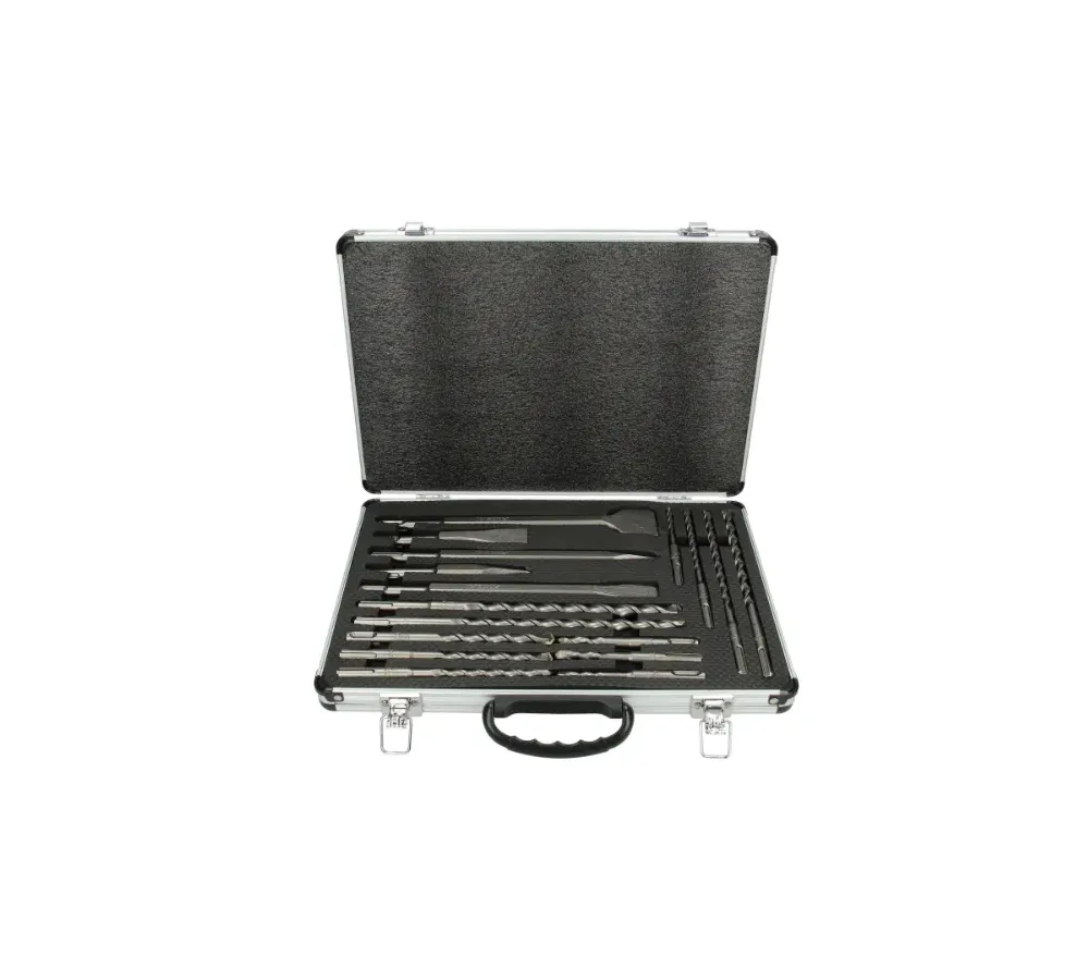 JUEGO DE CINCELES Y BROCAS SDS-PLUS EN MALETÍN DE ALUMINIO