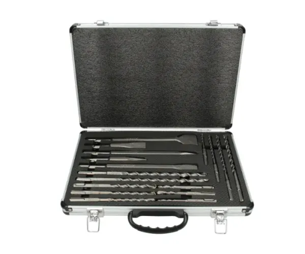 JUEGO DE CINCELES Y BROCAS SDS-PLUS EN MALETÍN DE ALUMINIO