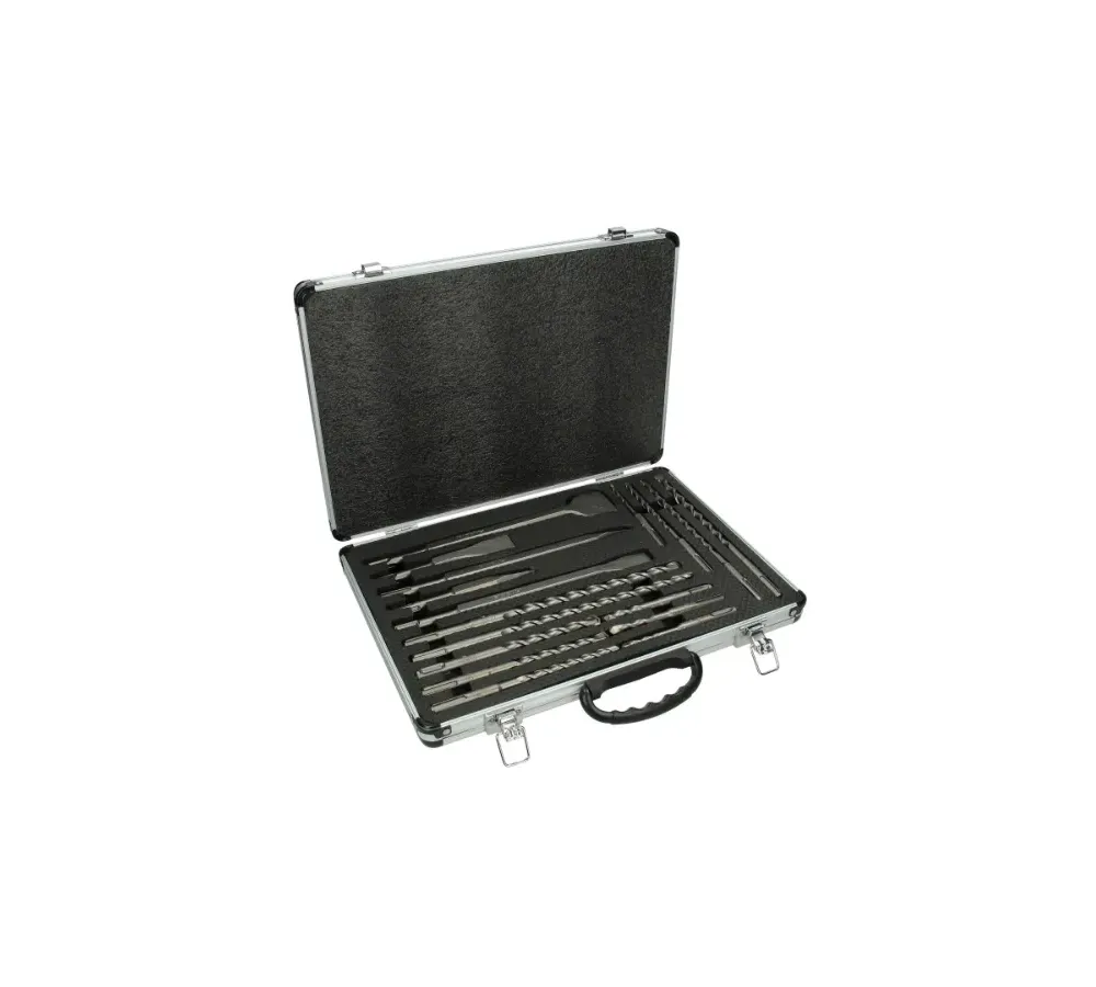 JUEGO DE CINCELES Y BROCAS SDS-PLUS EN MALETÍN DE ALUMINIO