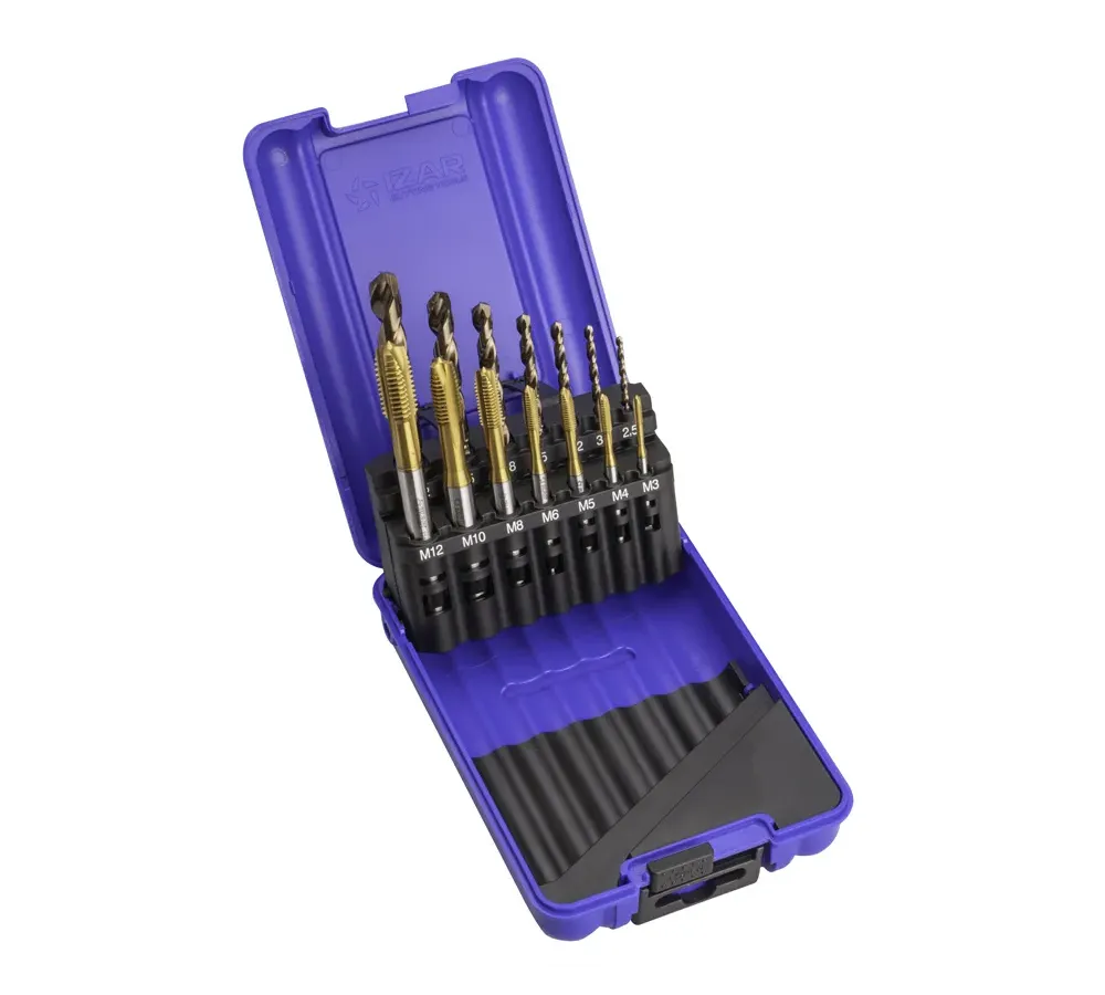JUEGO DE MACHOS  M-3/M-12 HSSco+TIN + BROCAS 2.5-10.2 HSSco REF:77303