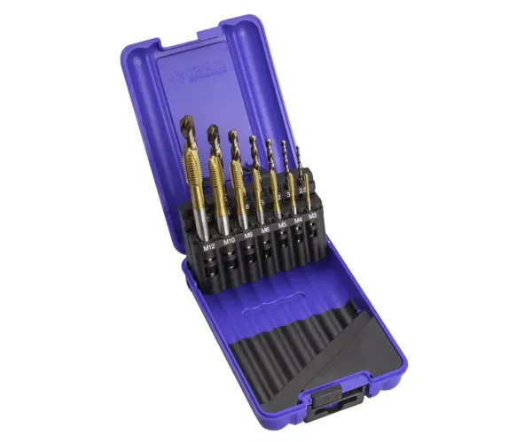 JUEGO DE MACHOS  M-3/M-12 HSSco+TIN + BROCAS 2.5-10.2 HSSco REF:77303