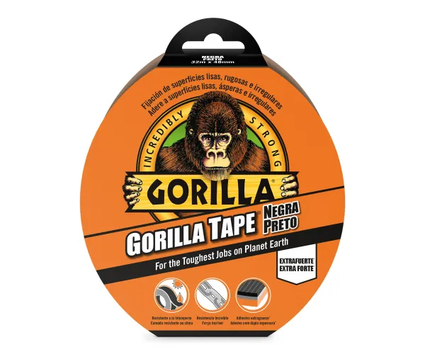 CINTA AMERICANA REFORZADA NEGRA GORILLA TAPE 32 M.