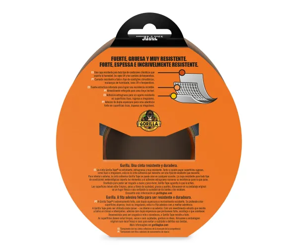 CINTA AMERICANA REFORZADA NEGRA GORILLA TAPE 32 M.