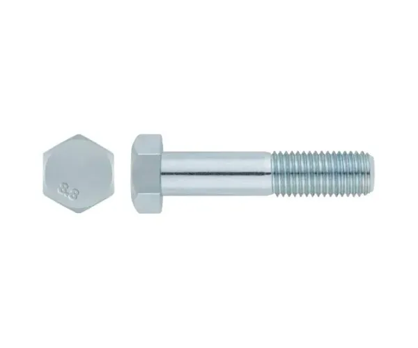 Din 931 8.8 Zn Tornillo Hexágonal 12x080