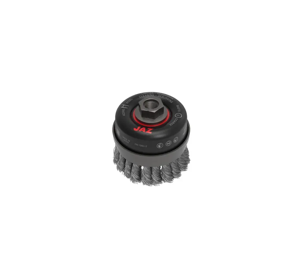 CEPILLO TAZA TITAN ALAMBRE TRENZADO, Ø 80, ACERO GRIS