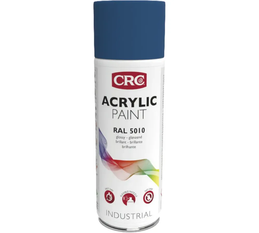 Pintura acrílica de secado rápido. ACRYLIC PAINT Color azul RAL 5010