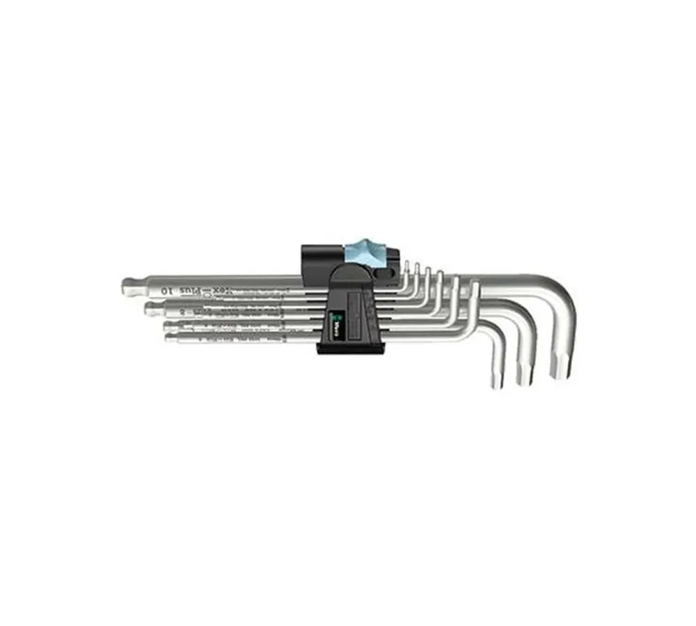 Jgo llaves Allen inox 9 pzas Wera