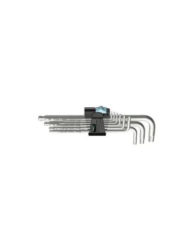Jgo llaves Allen inox 9 pzas Wera