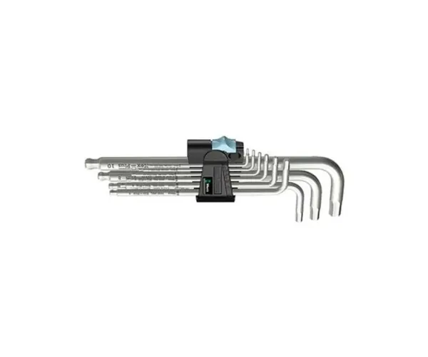 Jgo llaves Allen inox 9 pzas Wera