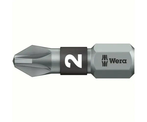 punta BiTorsion alta dureza 1/4" DIN3126C6,3 PZ2x25mm Wera