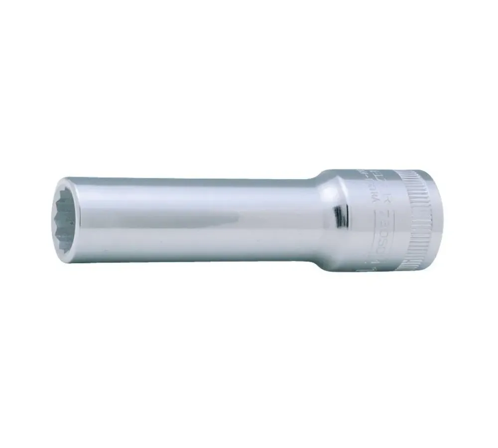 7805DM - Llave de vaso 1/2” bihexagonal, serie larga 19 mm