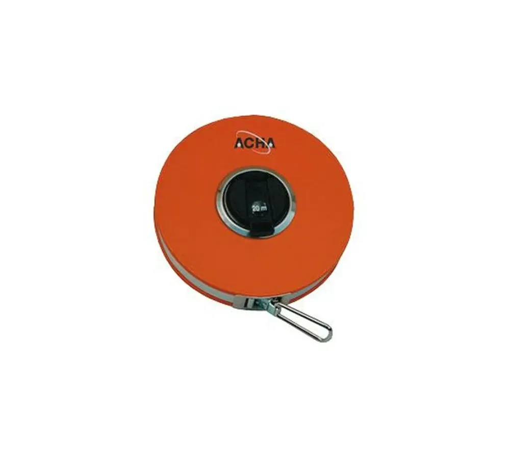 Cinta métrica de acero. Caja redonda metálica cerrada 10mx13mm