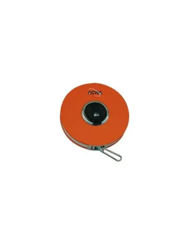 Cinta métrica de acero. Caja redonda metálica cerrada 15mx13mm