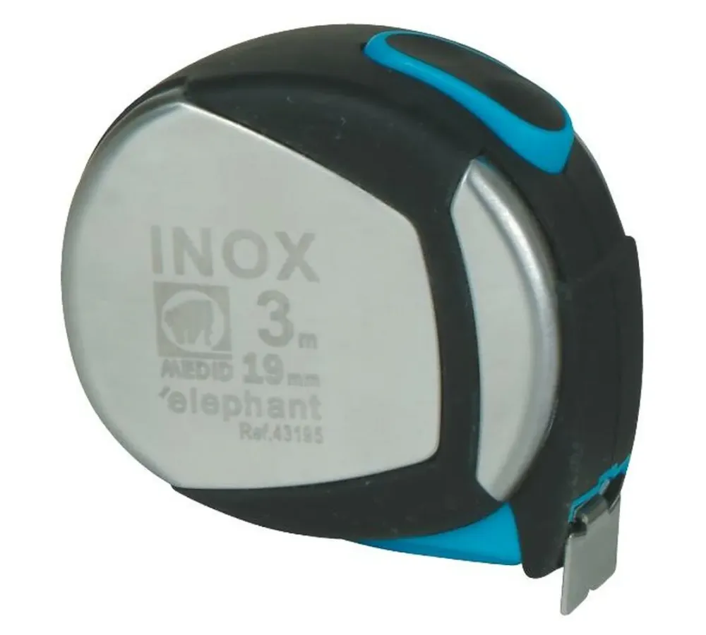 FLEXÓMETRO INOX. CON ESTUCHE ACERO Y ELASTOLLAN 5MX25MM