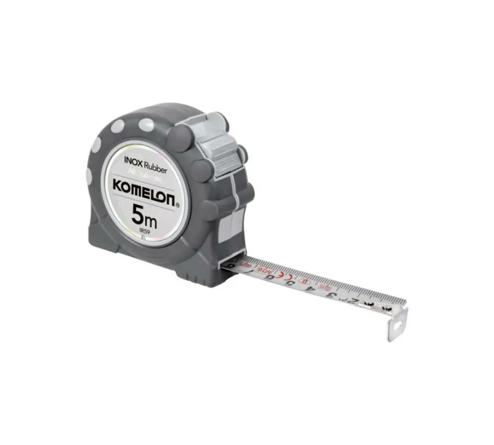 Flexómetro inoxidable modelo INOX RUBBER 5mx19mm