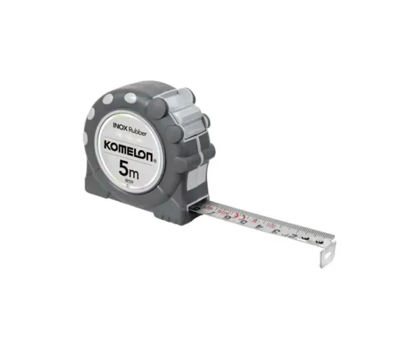Flexómetro inoxidable modelo INOX RUBBER 5mx19mm