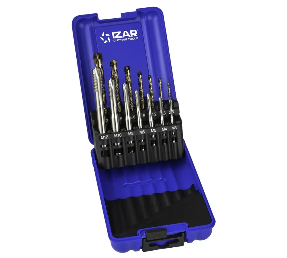 MACHO MAQUINA RECTO HSS Co DIN371 (M) GUN - 3100 - SET+BROCA HSSE