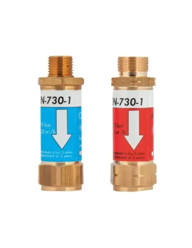 VÁLVULA SEGURIDAD PARA MANGO 1/4" DERECHA