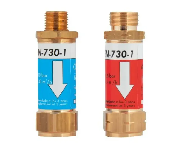 VÁLVULA SEGURIDAD PARA MANGO 1/4" DERECHA