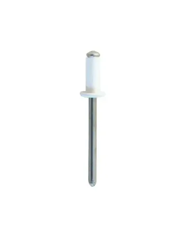 Remache Aluminio/Acero Cabeza Alomada Lacado Blanco - 4,8 x 16