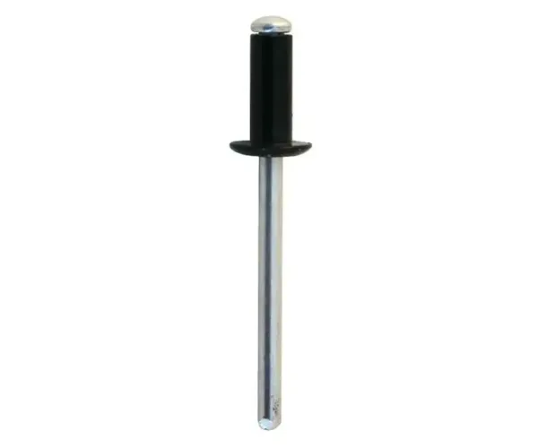 Remache Aluminio/Acero Cabeza Alomada Lacado Negro - 4,8 x 8