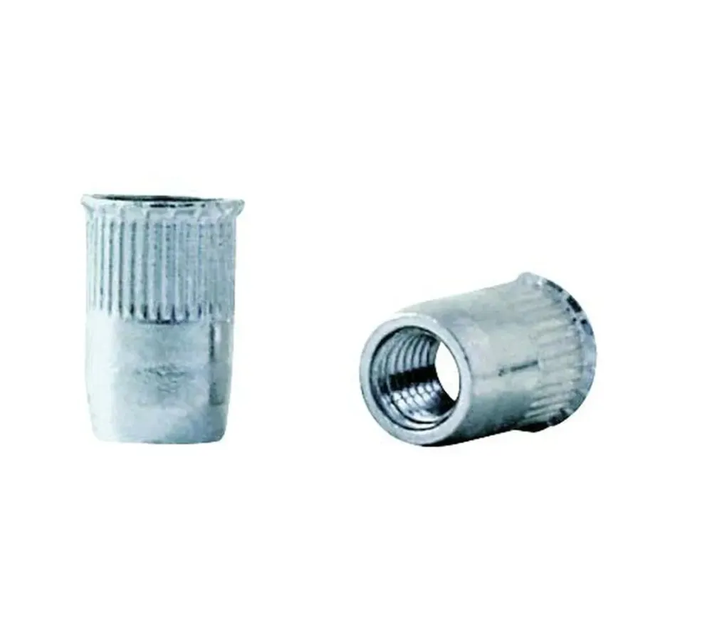 Tuerca Remachable Acero Cabeza Baja Ranurada Fondo Abierto M-8 Espesor de 0,50 a 3,00 mm. - 11,00 x 16,80