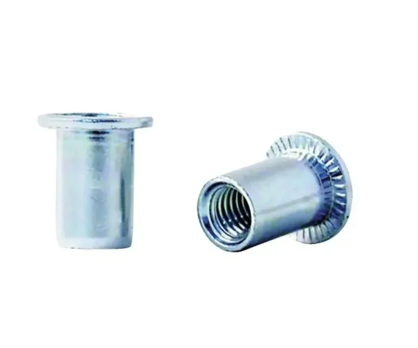 Tuerca Remachable Acero Cabeza Ancha Fondo Abierto M-5 Espesor de 0,25 a 3,00 mm. - 7,0 x 12,00