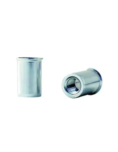 Tuerca Remachable Acero Cabeza Baja Fondo Abierto M-5 Espesor de 0,50 a 3,00 mm. (Para Taladros en Pulgadas) - 7,10 x 11,50
