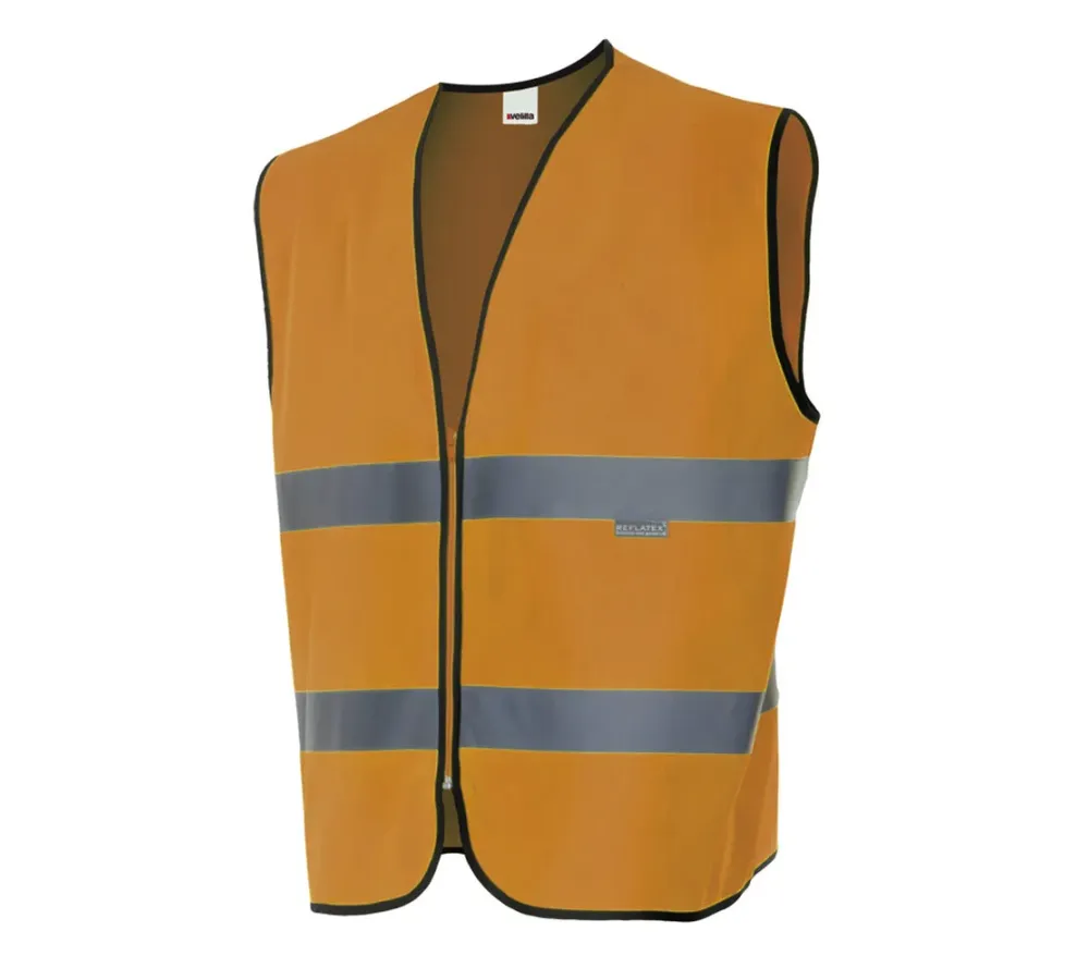Chaleco De Alta Visibilidad. Naranja Fluor Talla S-3Xl