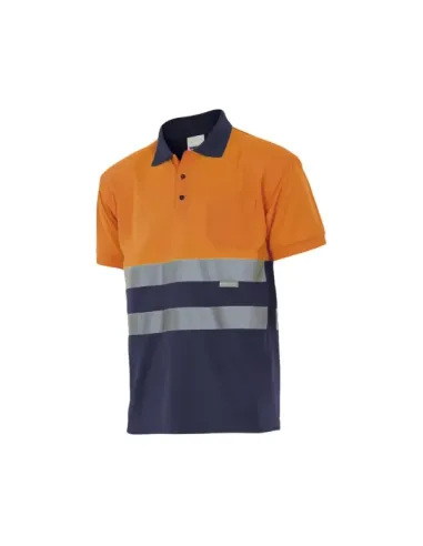 Polo Bicolor Alta Visibilidad. Sup Nar/Inf Mar Talla S-5Xl