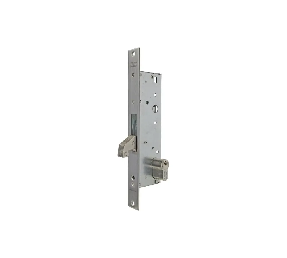 CERRADURA MONOPUNTO DE PALANCA BASCULANTE SIN PICAPORTE 2241 , CILINDRO TE5, ENTRADA DE 25MM, ACABADO ACERO INOXIDABLE