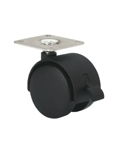 SERIE DK-DK NEGRO, GIRATORIO/PLATINA/FRENO RUEDA 10DKF40-4