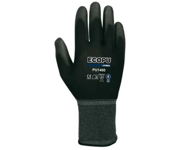 Guante nylon con palma recubierta de PU negro "Económico"