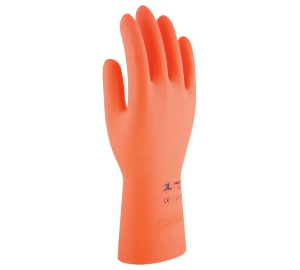 Guante 100% latex natural flocado